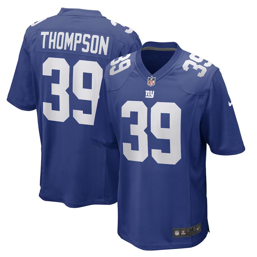 Men New York Giants 39 Trenton Thompson Nike Royal Game Player NFL Jersey
